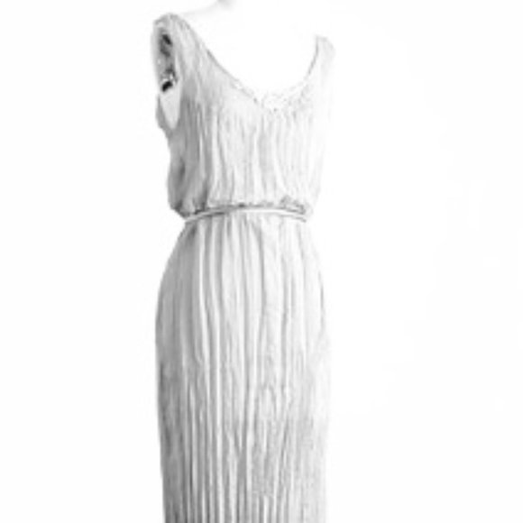 Vintage Ethereal Sheer Crinkle Slip Dress Overdress Underdress S/M - Picture 7 of 17